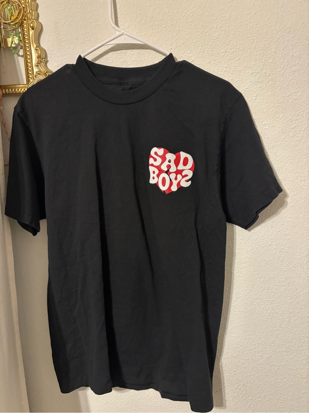 Sad Boys Black Graphic Tee - Heart Logo